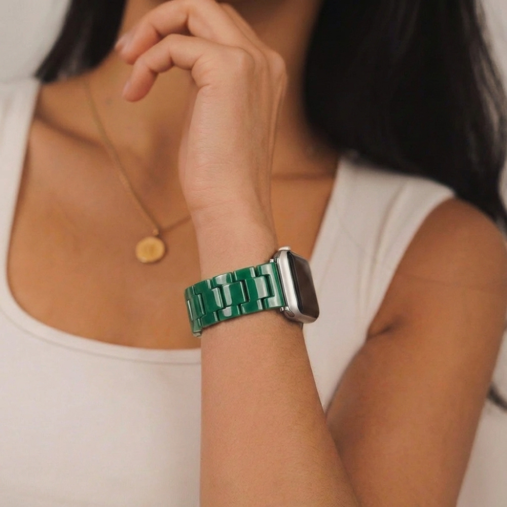 Luxe Green Apple Watch Strap | Watch Bands | Coconut Lane display picture 1