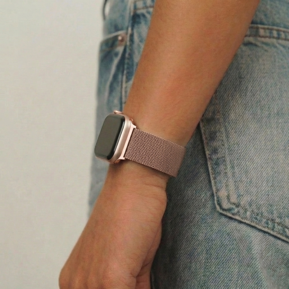 Magnetic Chain Apple Watch Strap - Rose Gold | Watch Bands