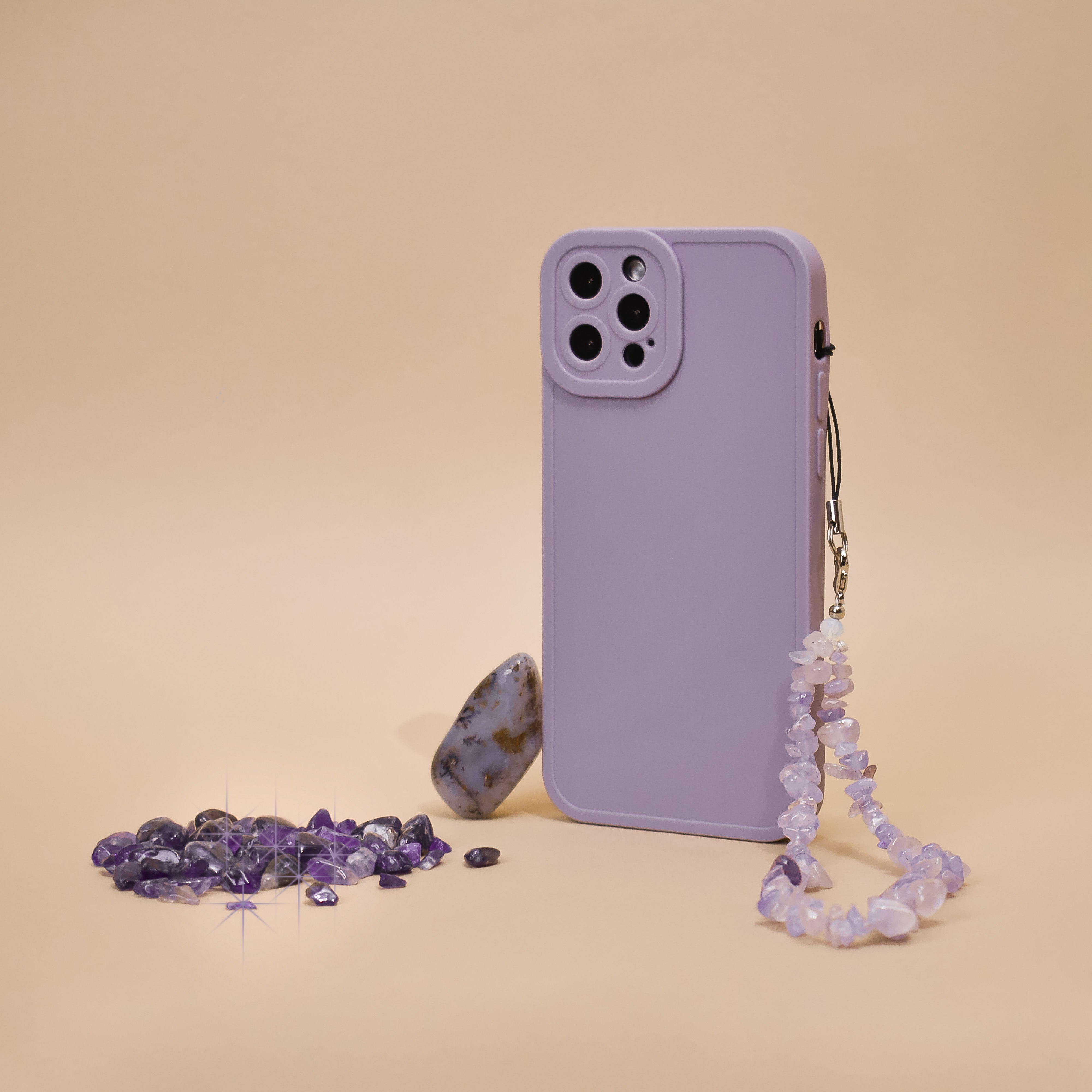 Crystal Phone Strap - Lilac | Phone Charm | Coconut Lane