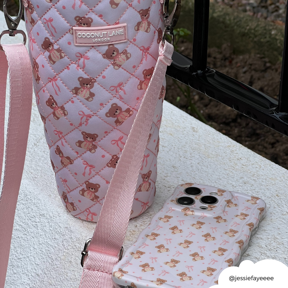 Tumbler Carry Case - Quilted Thea Teddy