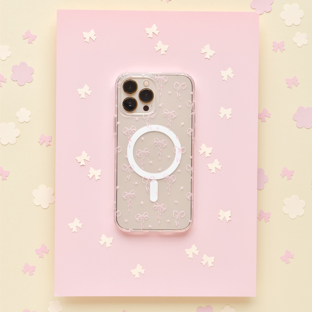 Clear MagSafe® Phone Case - Dainty Bows
