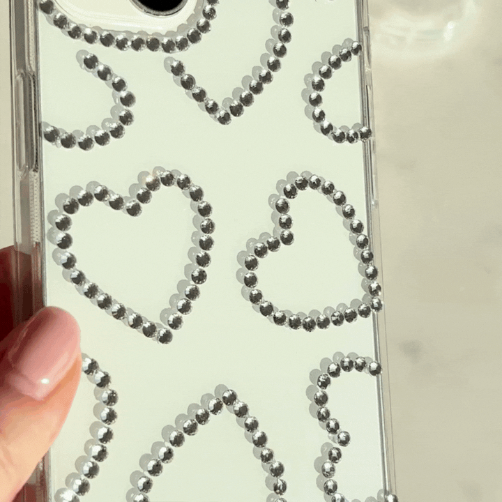 Diamante Hearts Phone Case