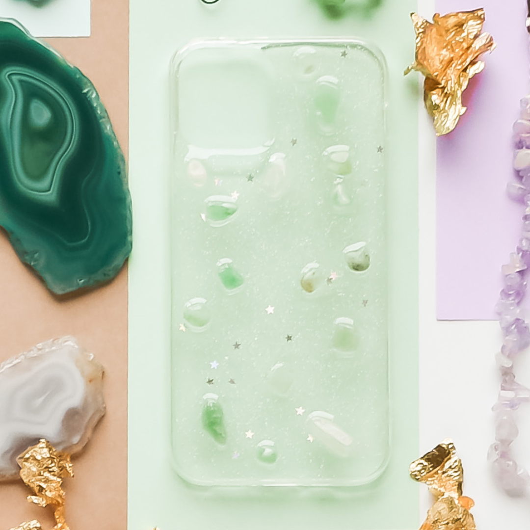 Crystal Stone Phone Case - Green
