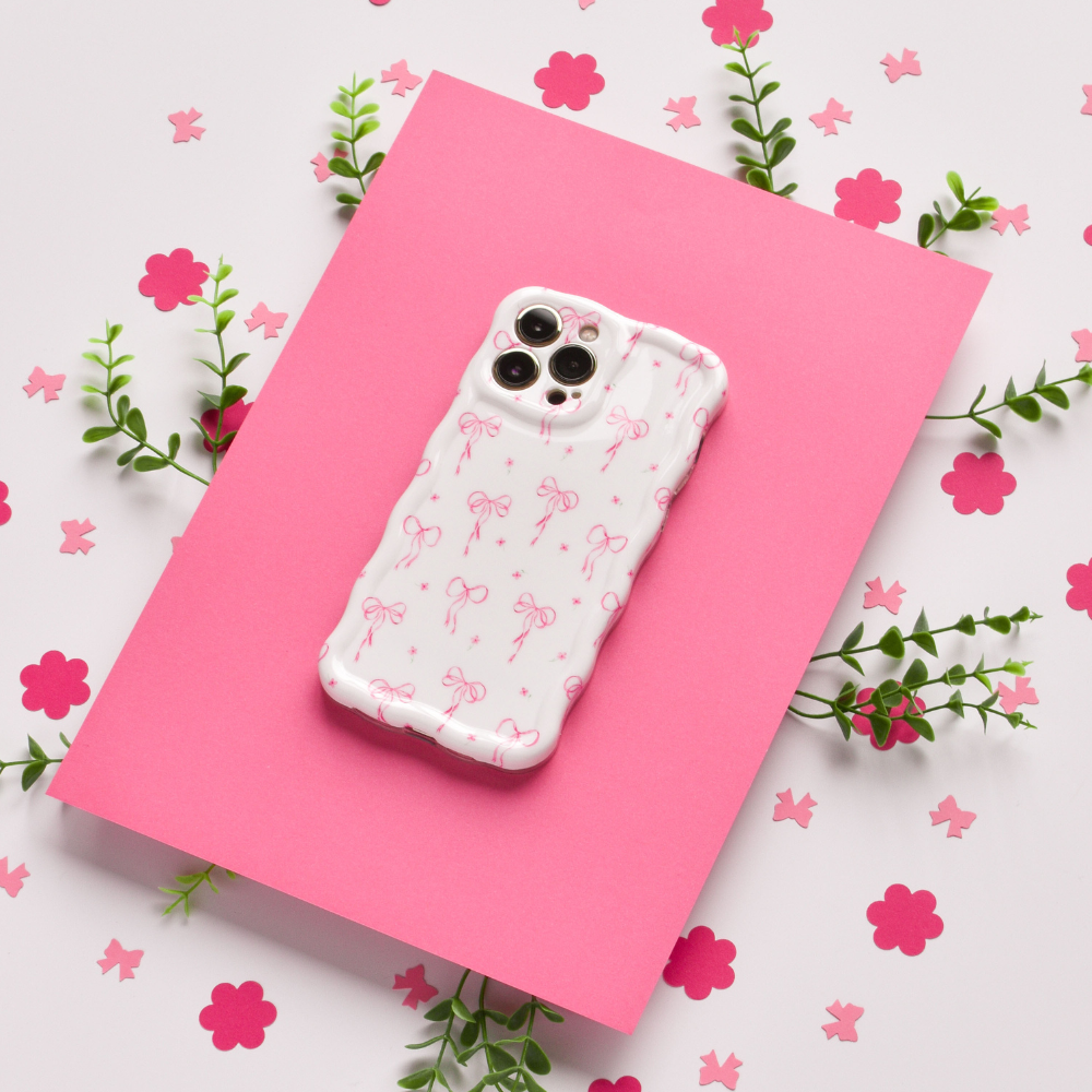 Wavy Phone Case - Dainty Bows