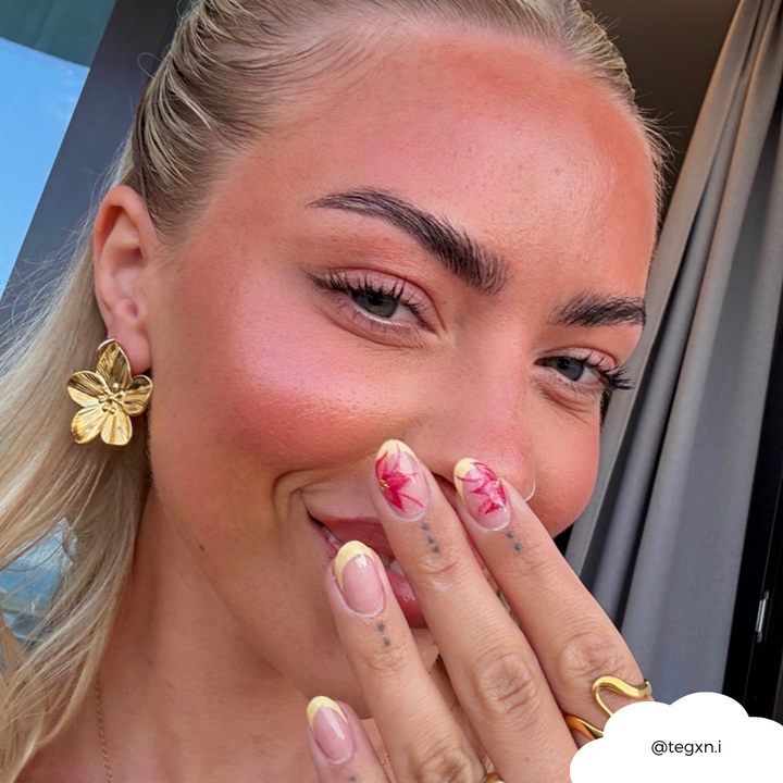 Golden Hibiscus Earrings