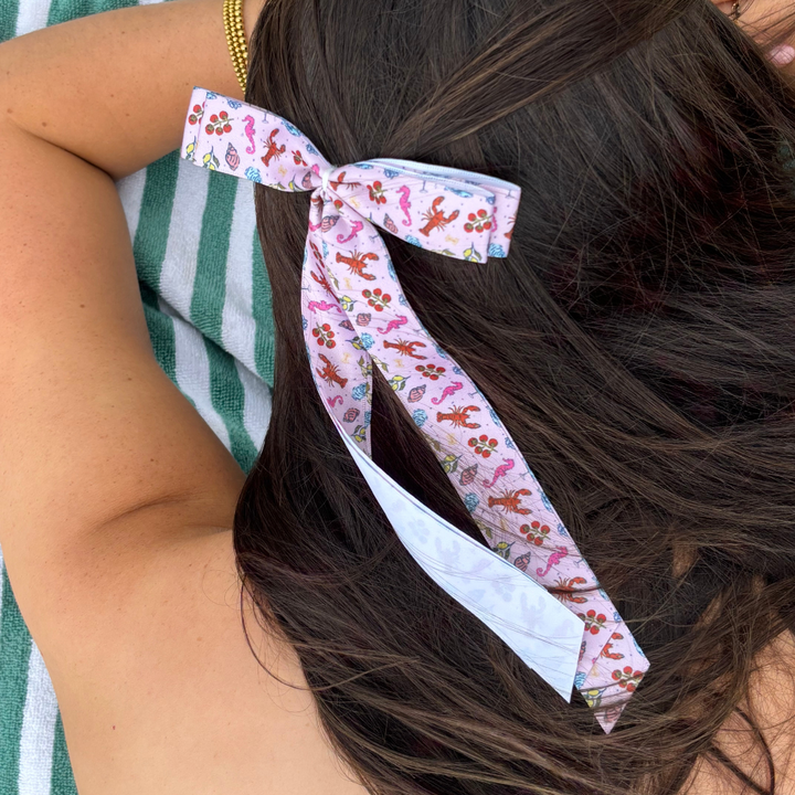 Ribbon Bow Clip - Cococabana
