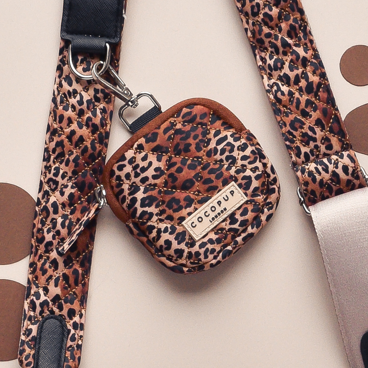 Dog Walking Bag Bundle - Quilted Leopard Pup