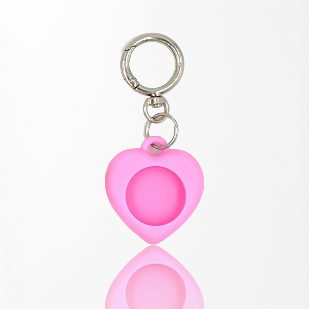 Pink Heart Silicone AirTag Case