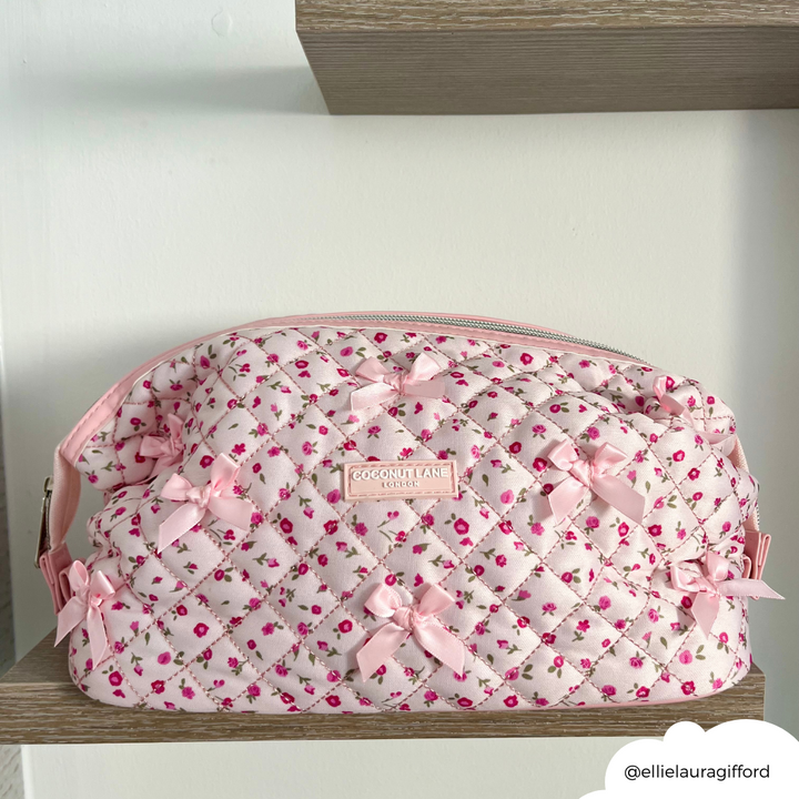 Magic Lifestyle Pouch - Quilted Pink Watercolour Flowers