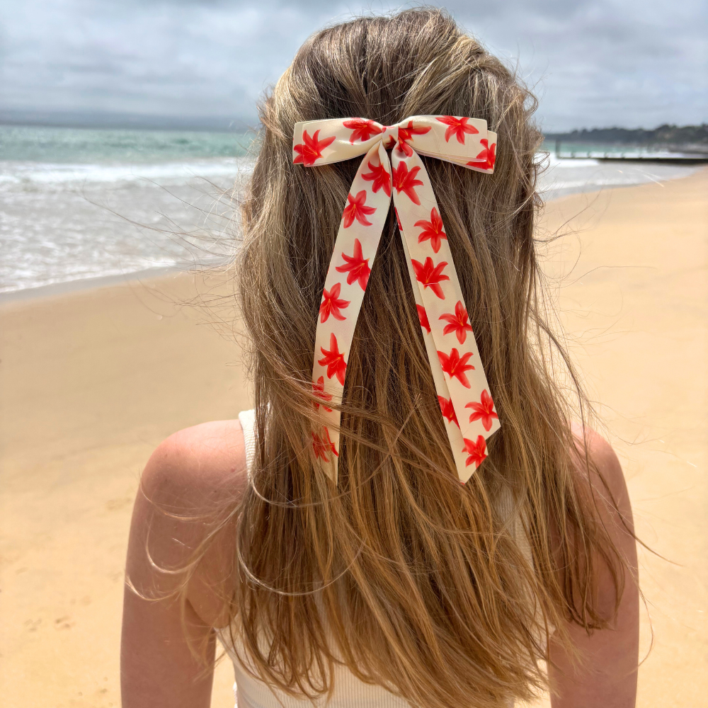 Ribbon Bow Clip - Island Girl Ibiza Lily