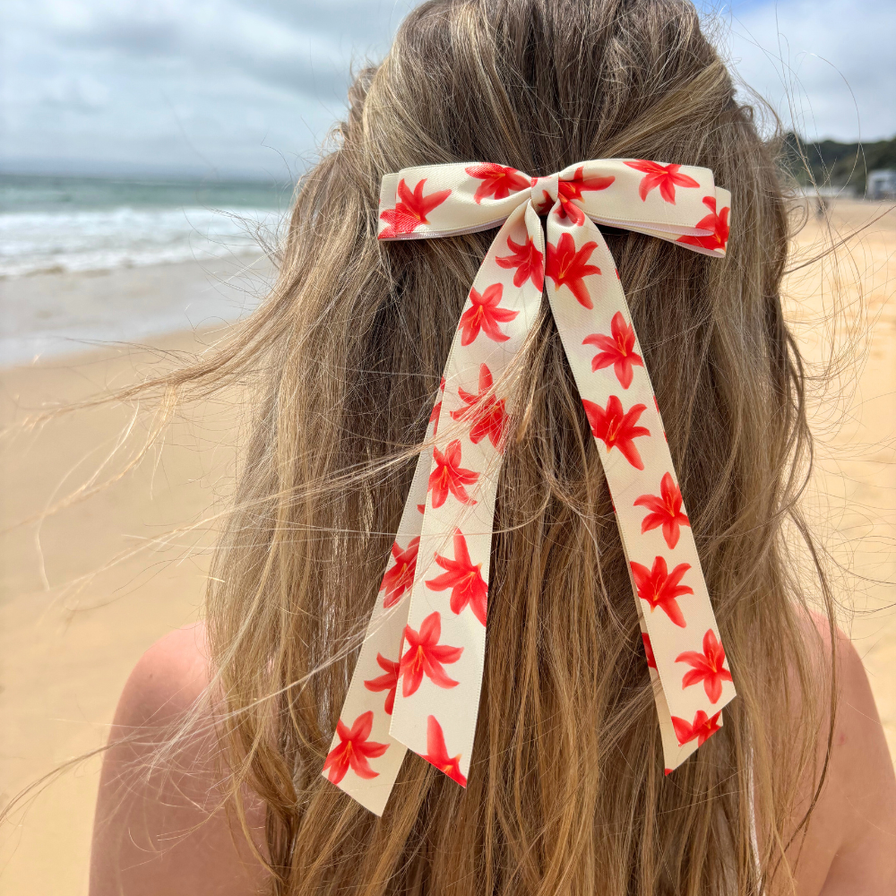Ribbon Bow Clip - Island Girl Ibiza Lily