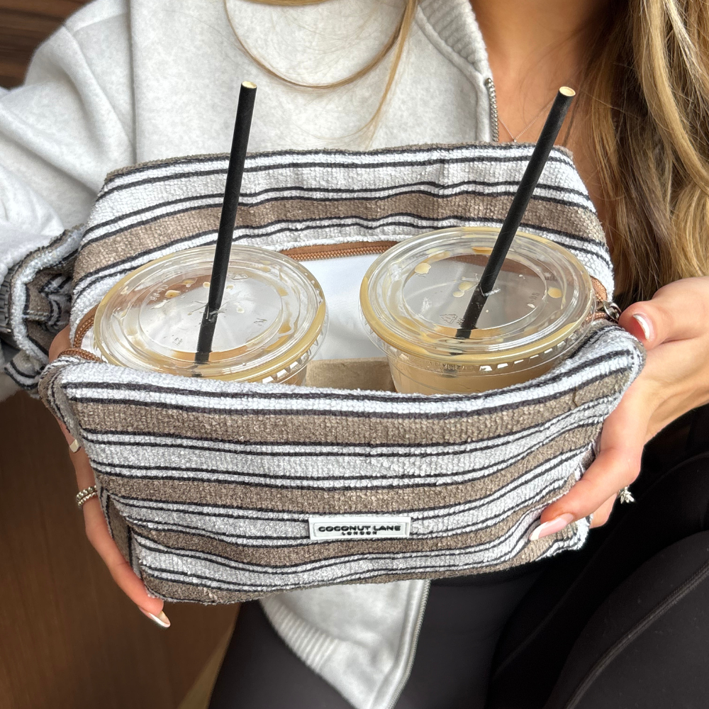 Towel Makeup Bag - Retro Stripes