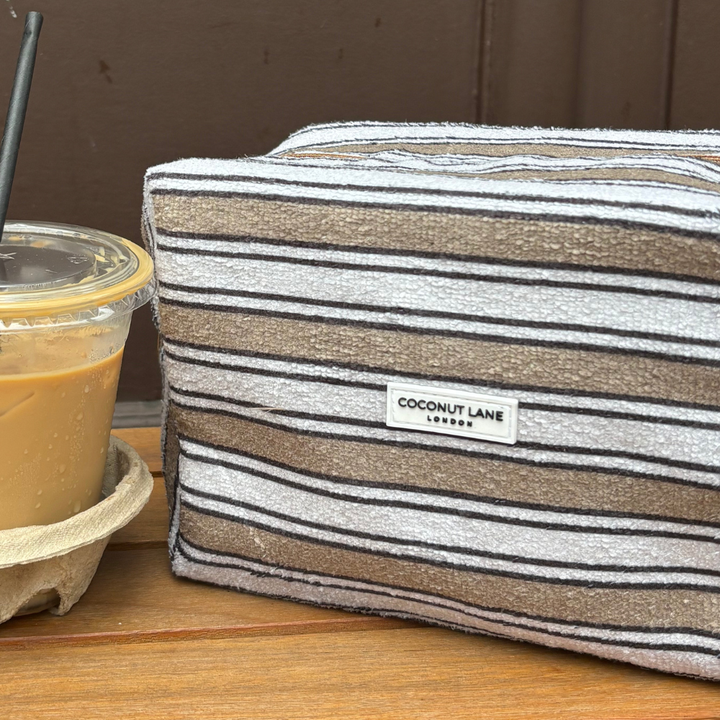 Towel Makeup Bag - Retro Stripes