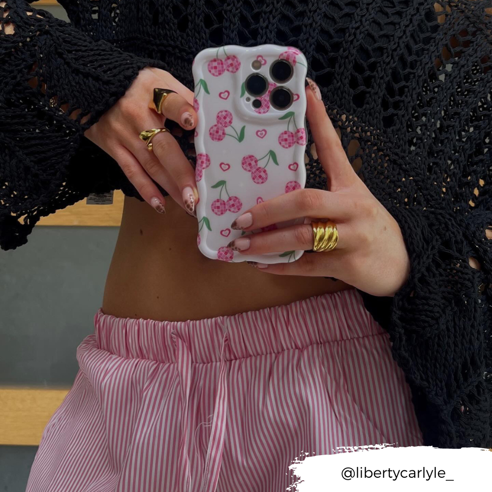 Wavy Phone Case Disco Cherries