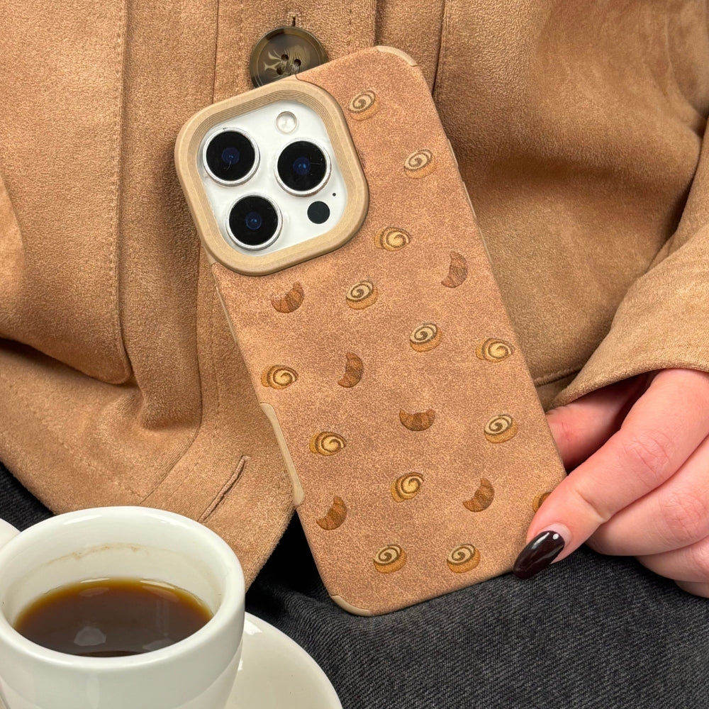 Faux Suede Phone Case - Croissant Club | Phone Cases Faux Suede Phone Case - Croissant Club | Phone Cases