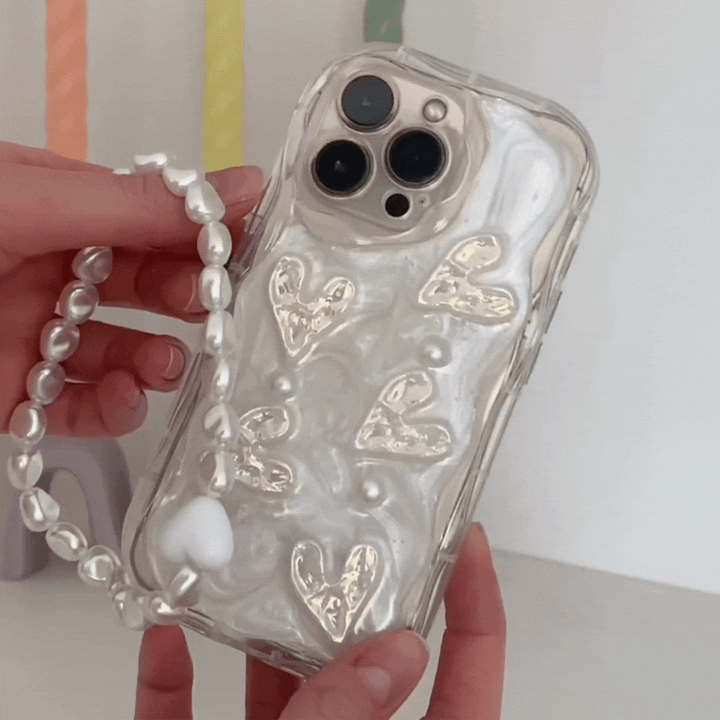 Beaded Phone Strap - Chunky Pearls