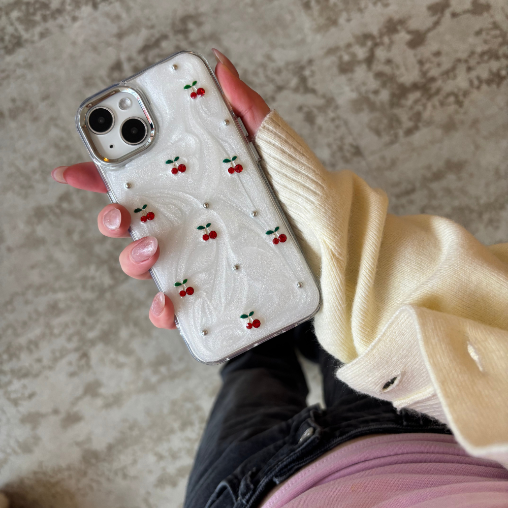 Cherry Pearl iPhone Case | Phone Cases | Coconut Lane Cherry Pearl iPhone Case | Phone Cases | Coconut Lane