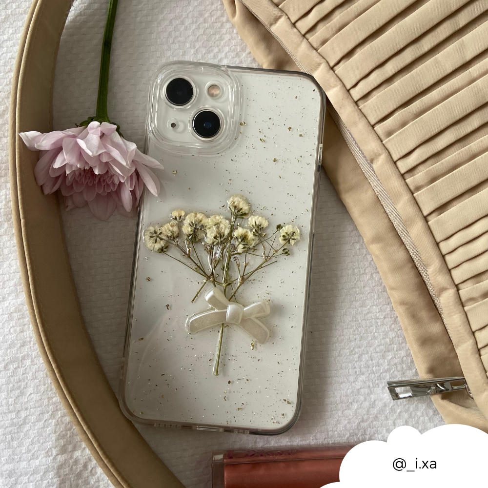 Dried Flower Case Dried Flowers Clear Phone Case, IPhone 15 Plus Dried Flower Case Dried Flowers Clear Phone Case, IPhone 15 Plus