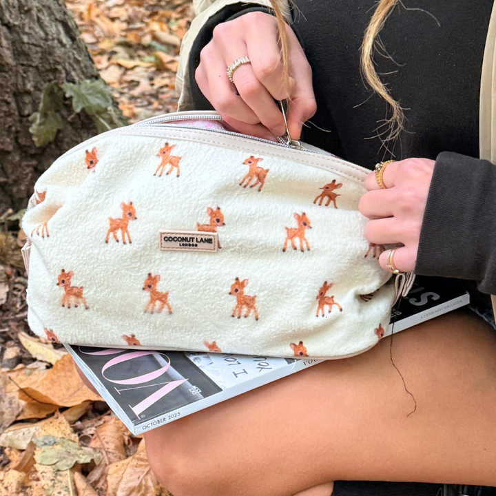 Expandable Makeup Bag - Fleecy Fawn