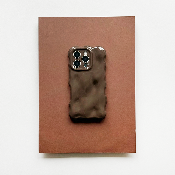 3D Bubble Phone Case - Chocolate
