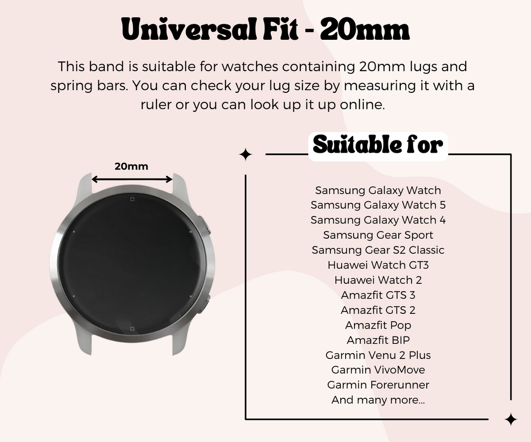 Universal Watch Strap - Stainless Steel - Black