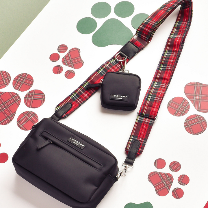 Dog Walking Black Bag Bundle - Tartan