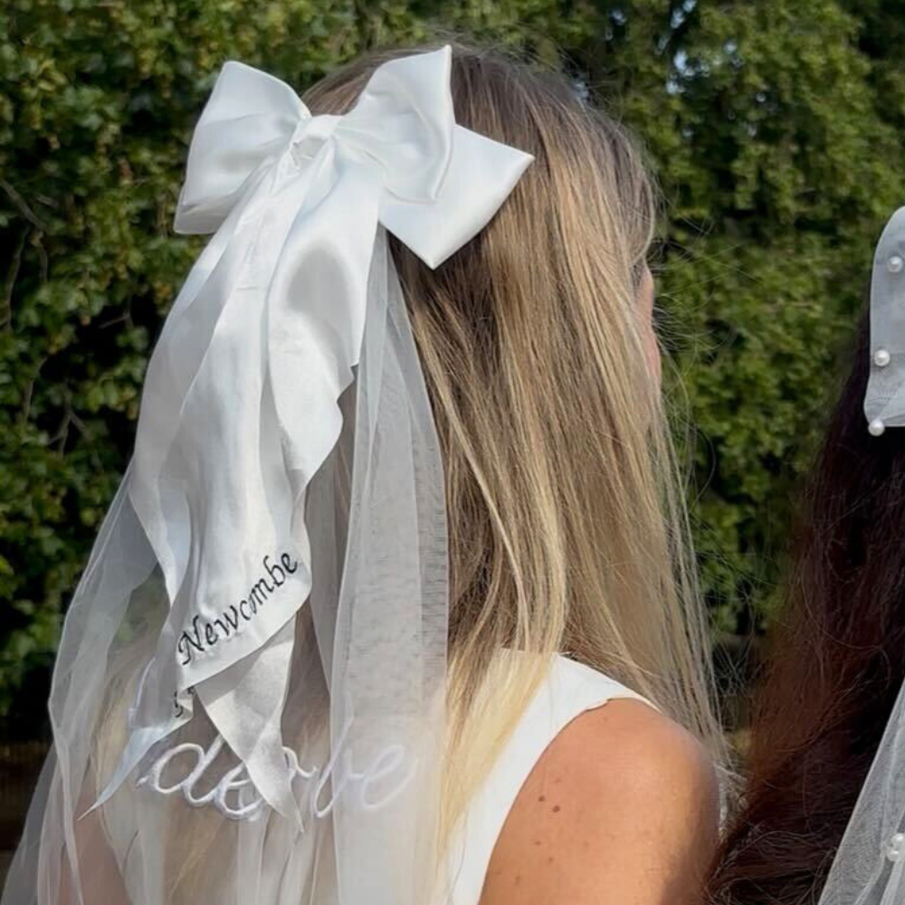 Big Bow Hair Clip - White