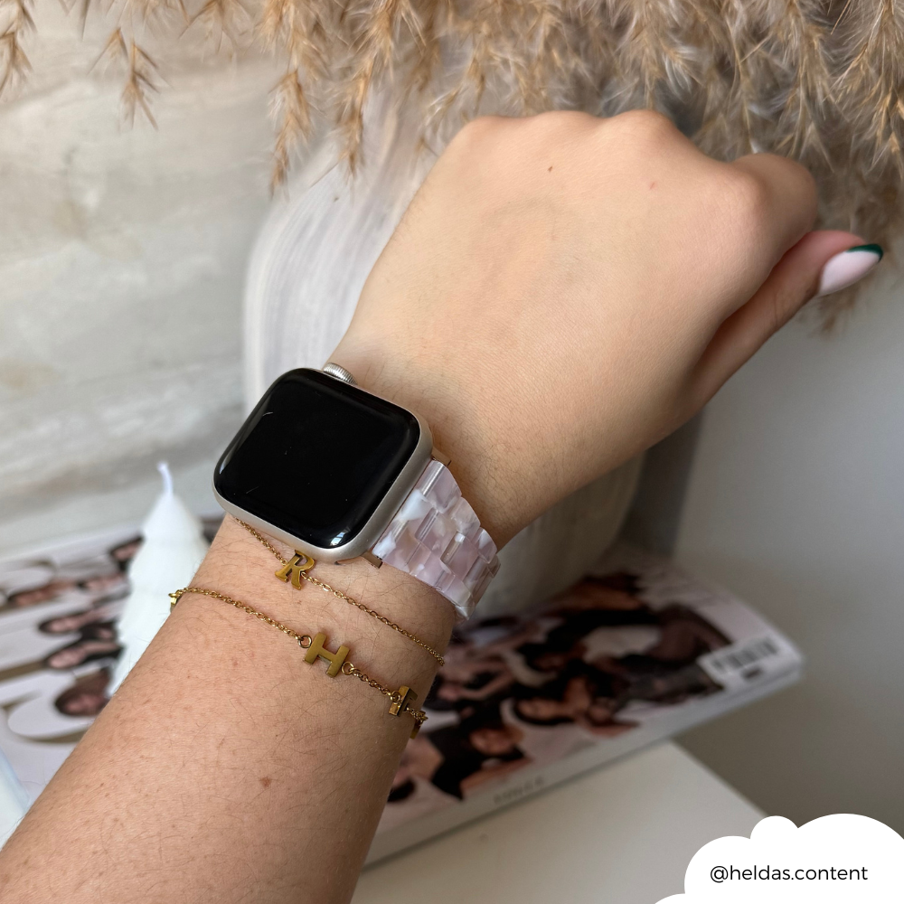 Slim Luxe Rose Apple Watch Strap