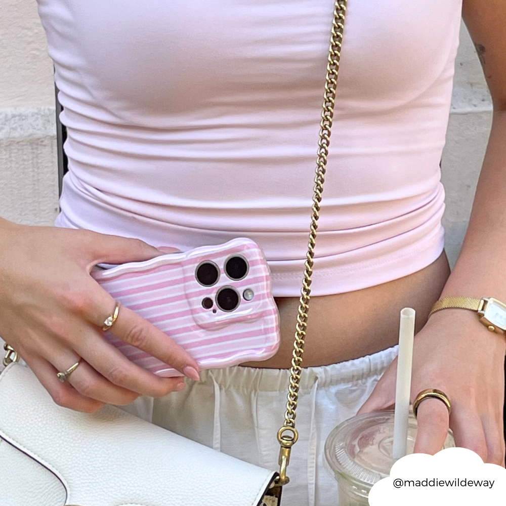 Wavy Phone Case - Powder Stripes