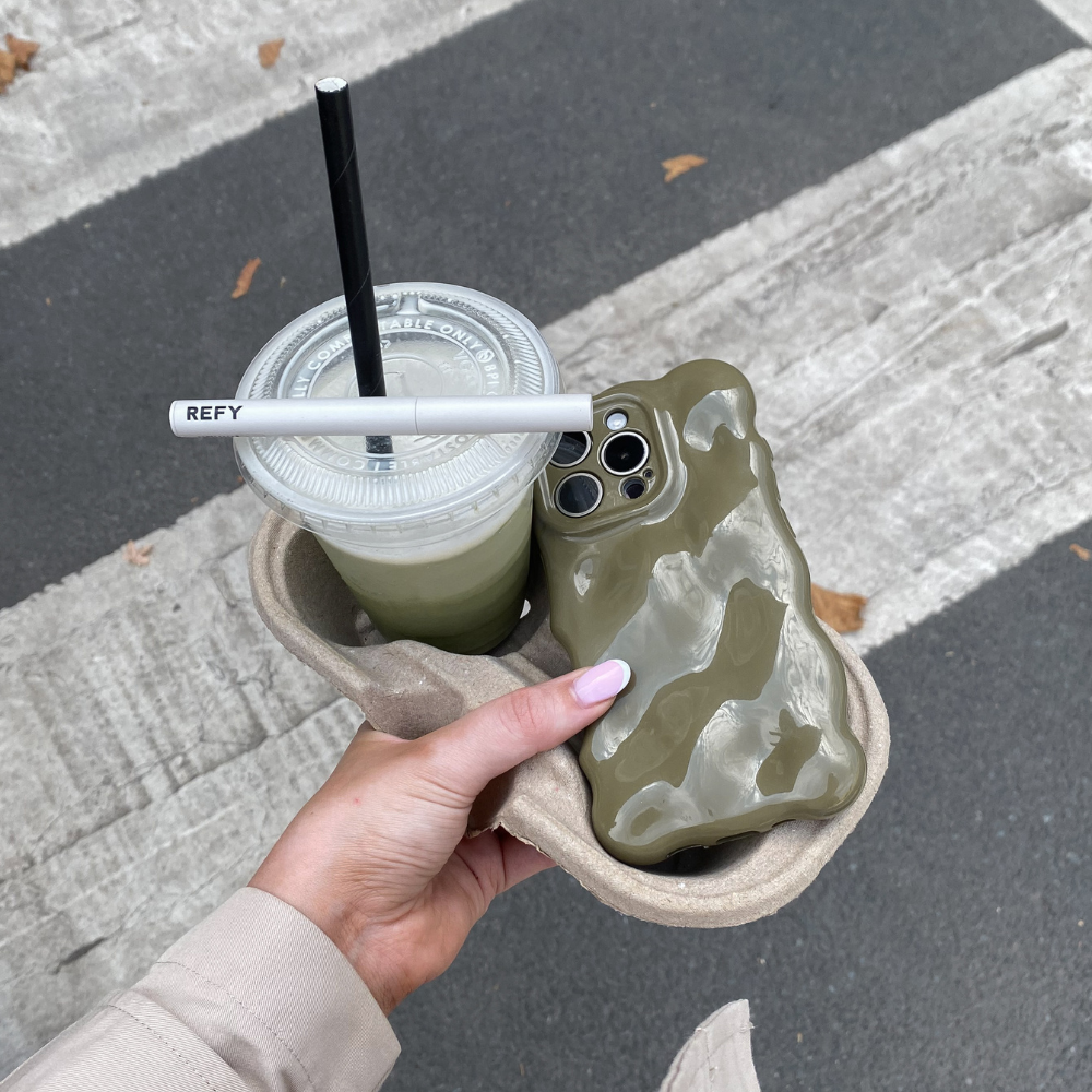 3D Bubble Phone Case - Pistachio