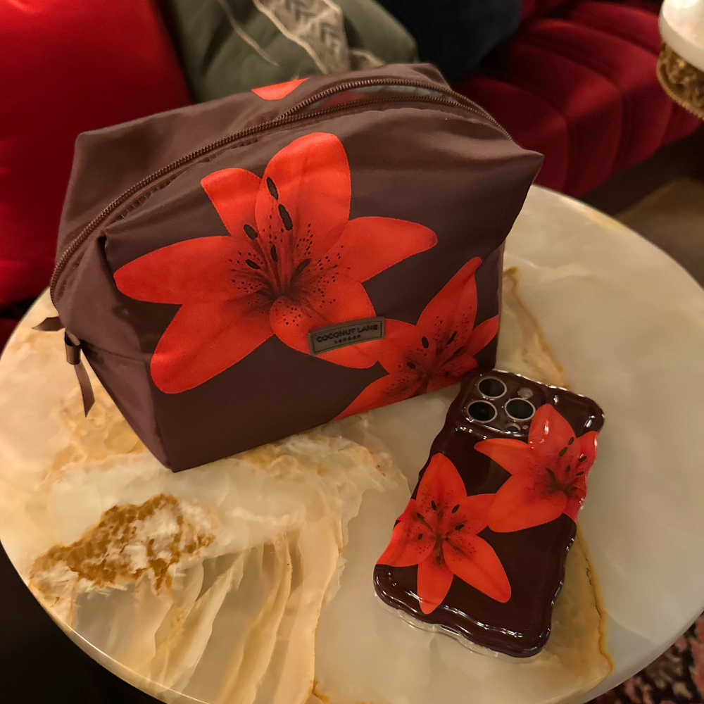 Satin Makeup Bag - Cinnamon Lily