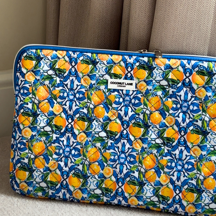 Quilted Amalfi Lemon Laptop Sleeve