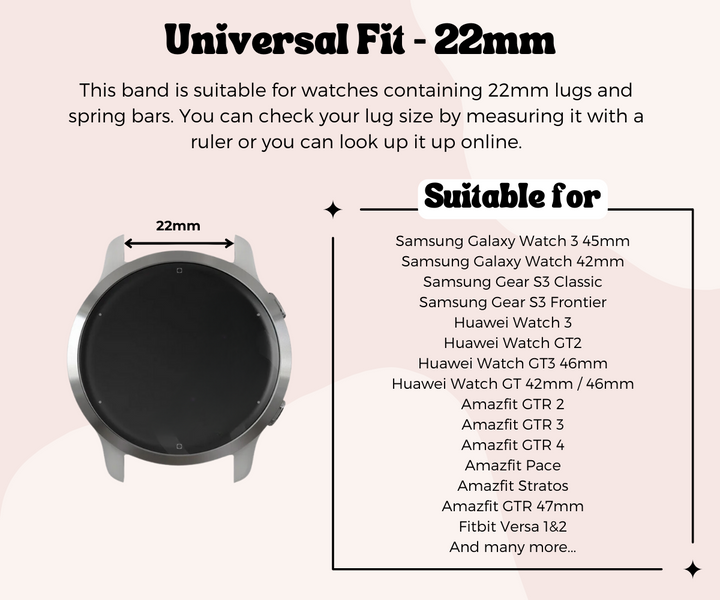 Universal Watch Strap - Stainless Steel - Blush