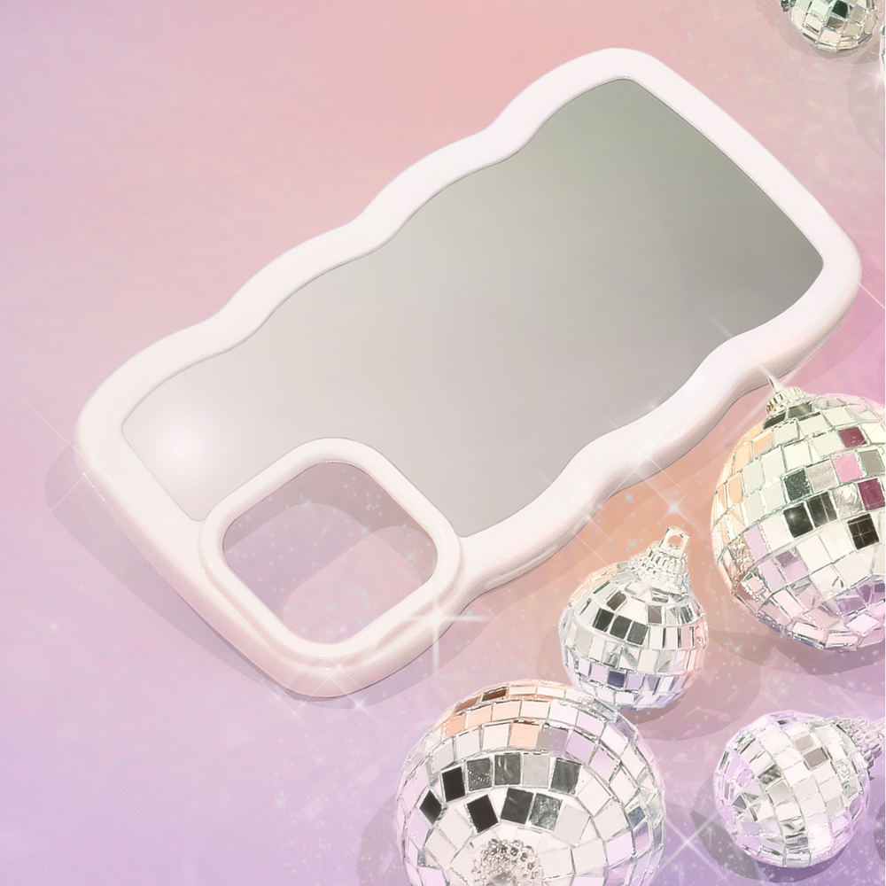Curvy Mirror Phone Case - Cream