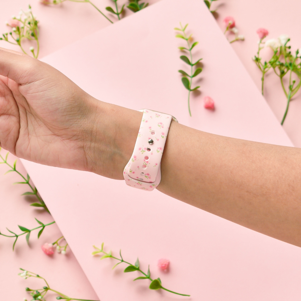 Ditsy Floral Pink Apple Watch Strap