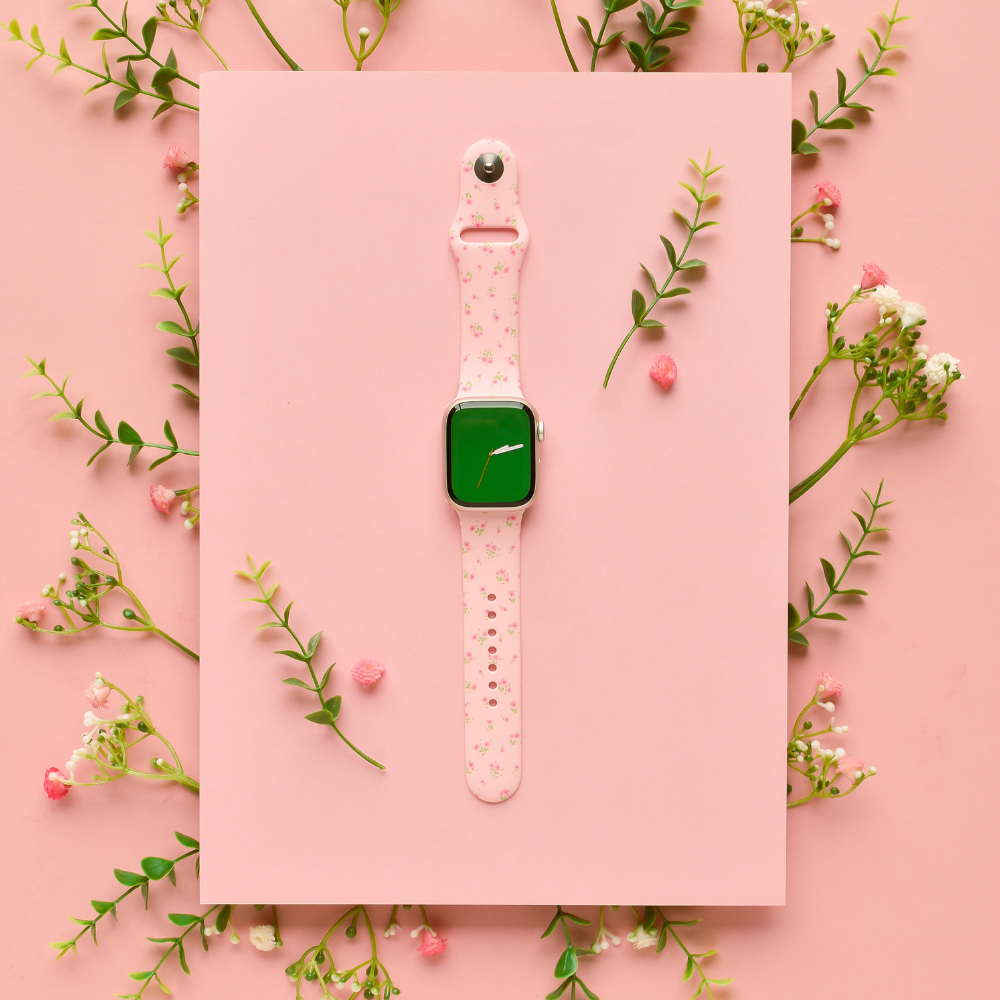 Ditsy Floral Pink Apple Watch Strap