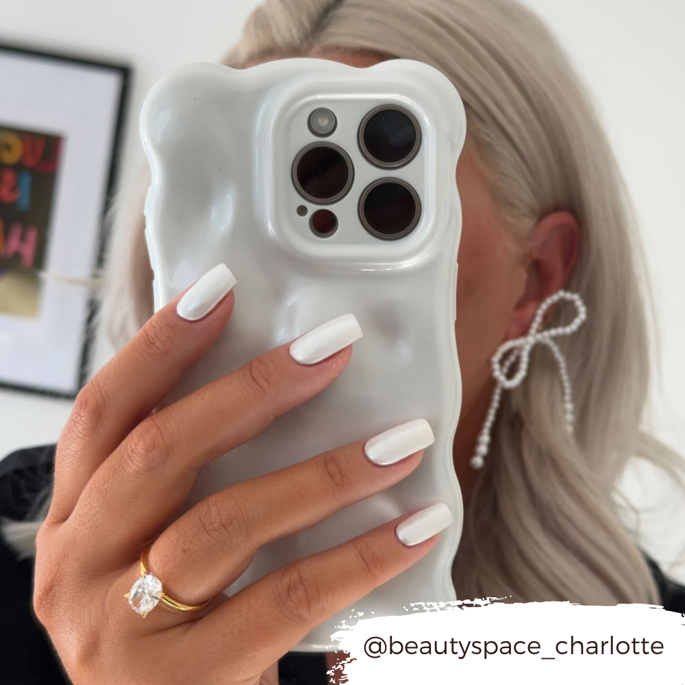 3D Pearl Phone Case - White