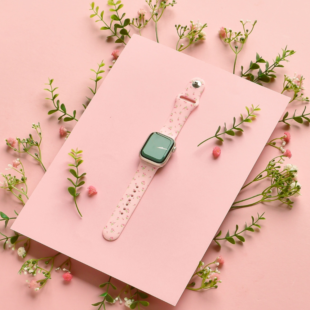 Ditsy Floral Pink Apple Watch Strap