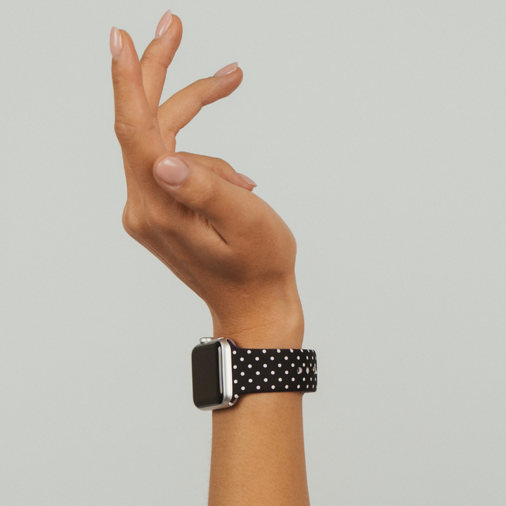 Black Polka Dot Apple Watch Strap