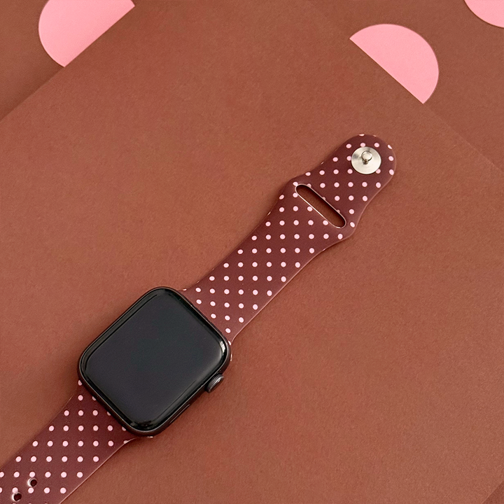 Brown Polka Dot Apple Watch Strap