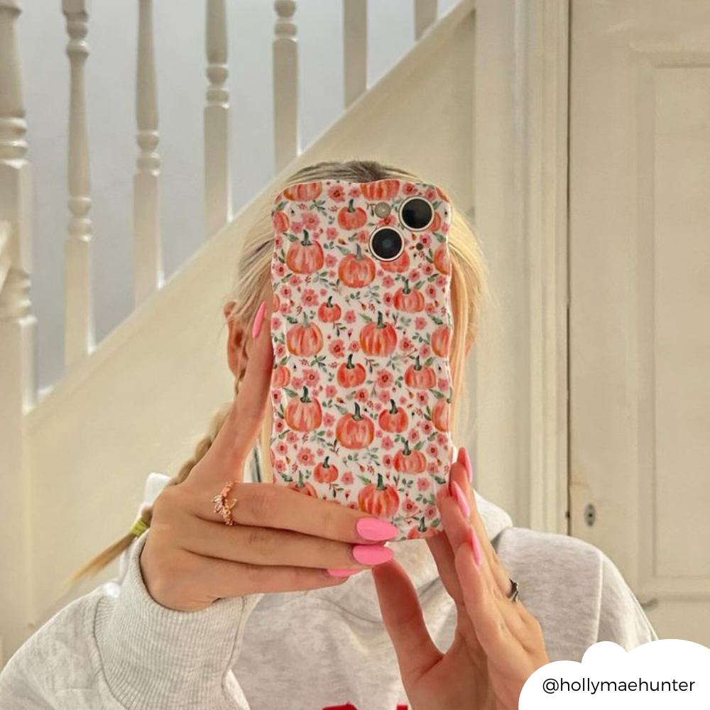 Wavy Phone Case - Ditsy Pumpkins