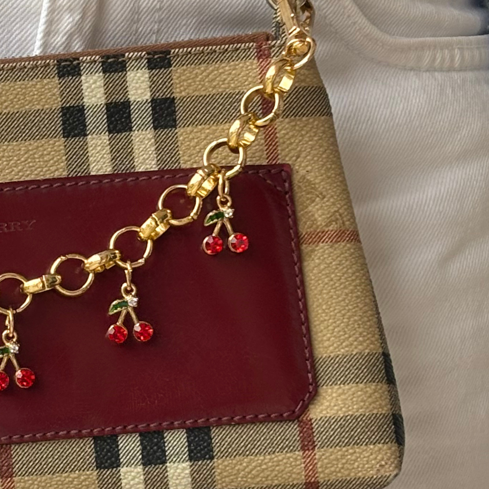 Cherry Chain Bag Charm