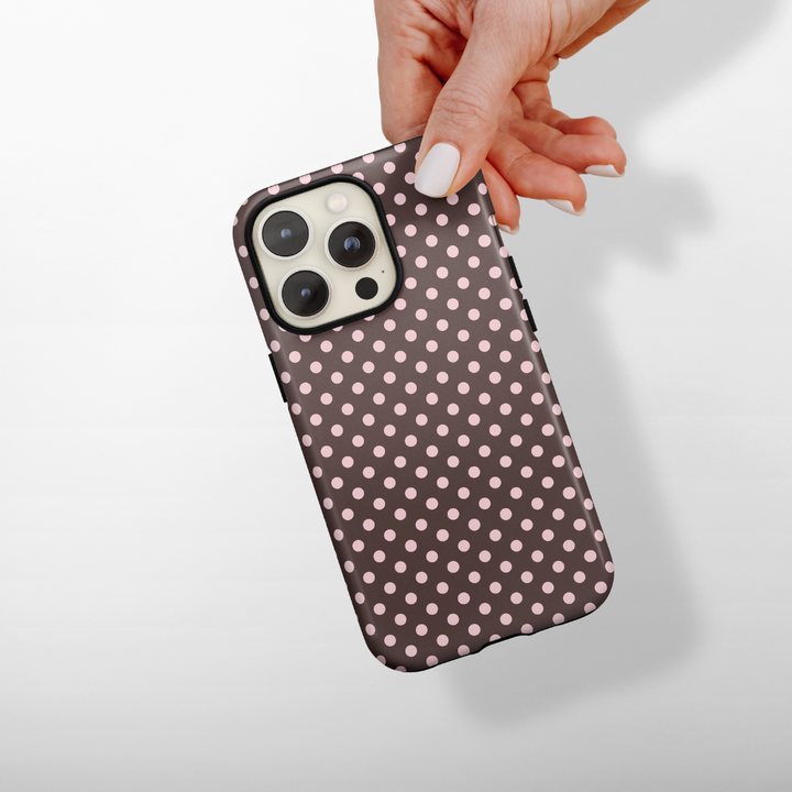 Tough MagSafe® Phone Case - Brown Polka Dot