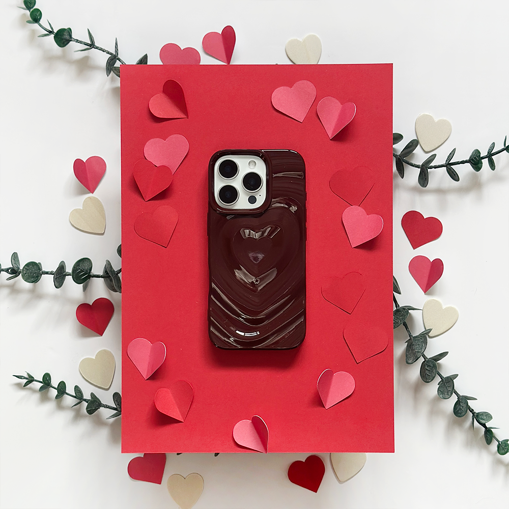 Melting Heart Phone Case - Burgundy