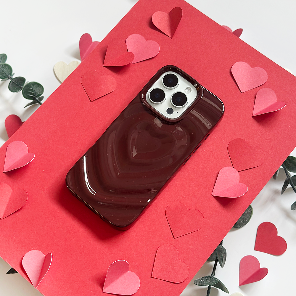 Melting Heart Phone Case - Burgundy