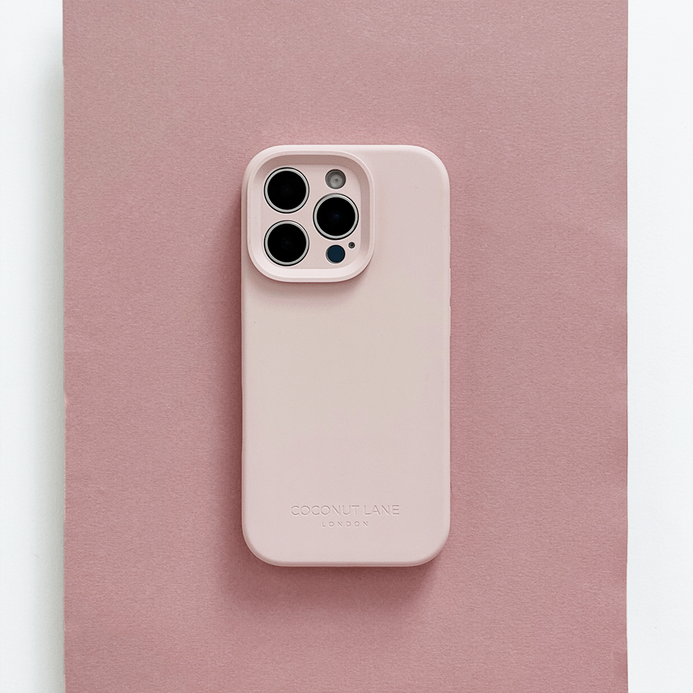 Pink Phone Case with 'Coconut Lane' branding on a pink background.