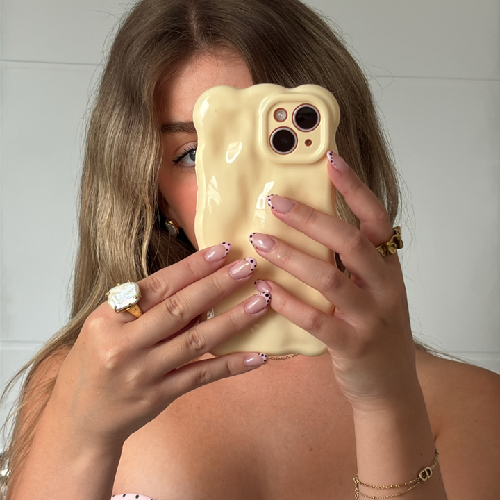 3D Bubble Phone Case - Butter Yellow