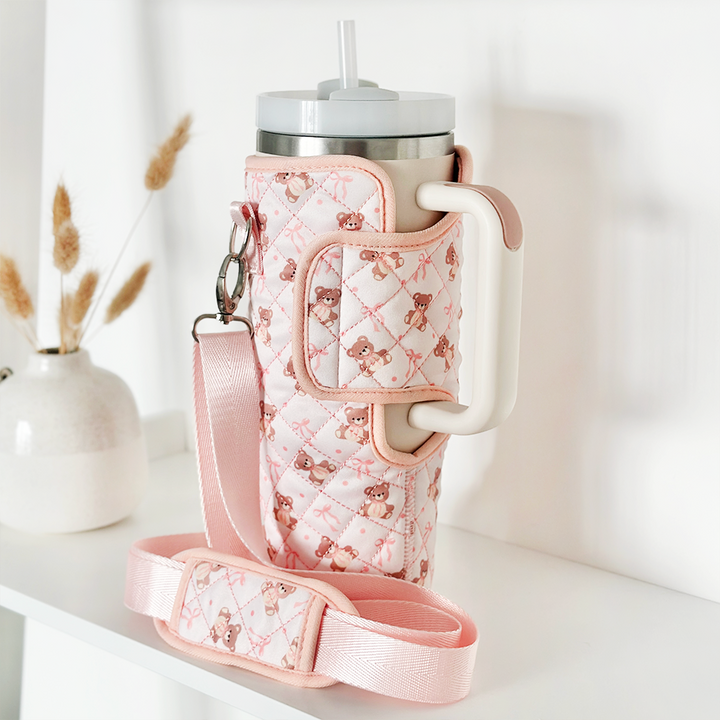 Tumbler Carry Case - Quilted Thea Teddy