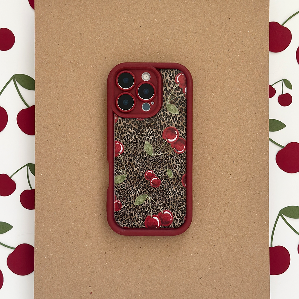 Leopard Cherries Phone Case Leopard Cherries Phone Case