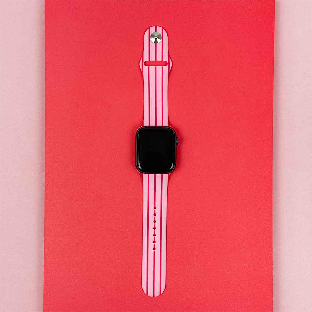 Cherry Stripes Apple Watch Strap